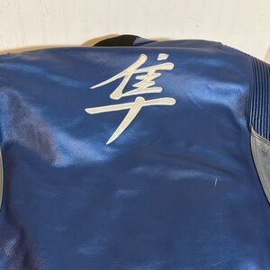 Suzuki Hayabusa motorcycle leather racing jacket
